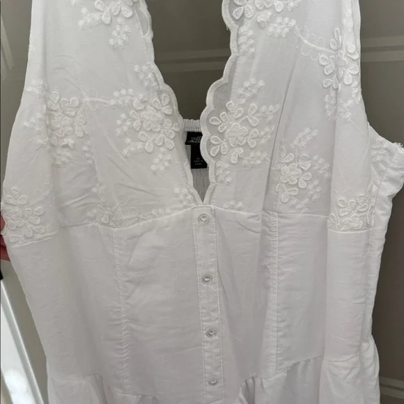 Target White Button-Front Dress - Picture 4 of 4